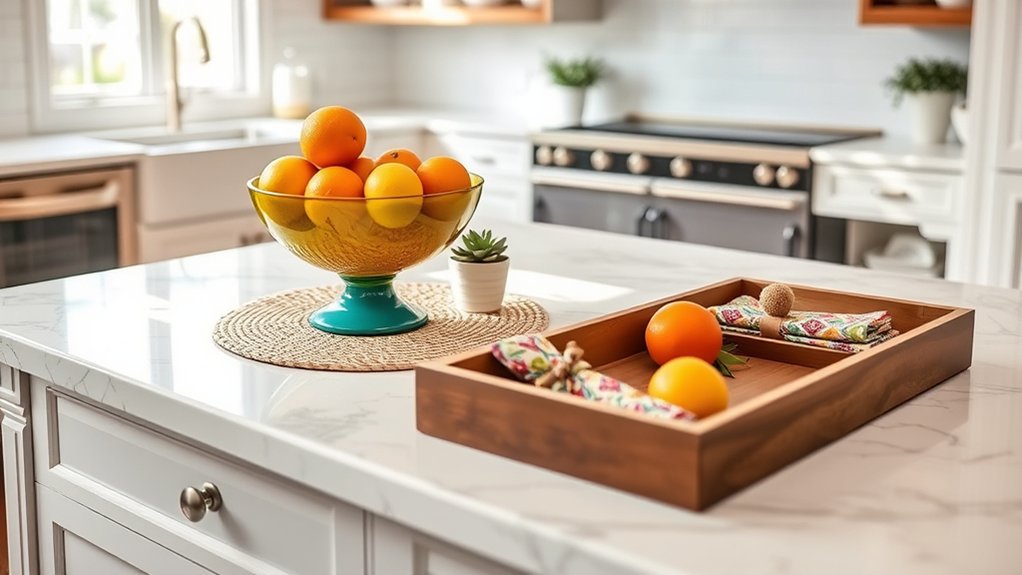 3 Simple Tips to Decorate a Kitchen Island Countertop 3 add color texture depth