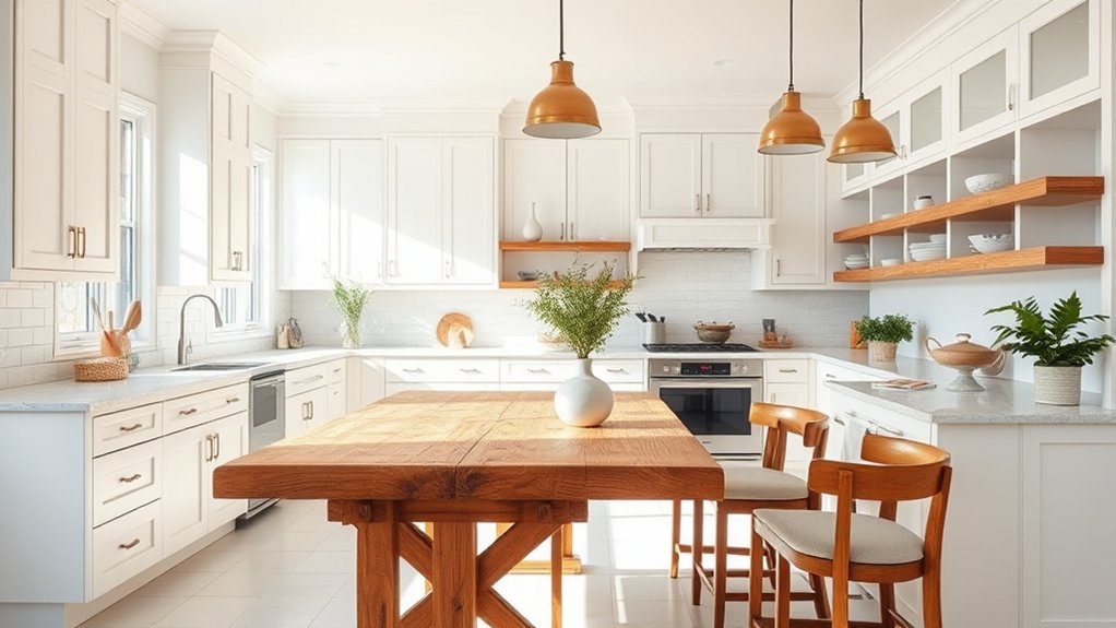 add warmth with wood