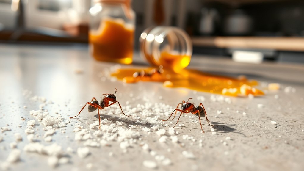 ants seek food and moisture