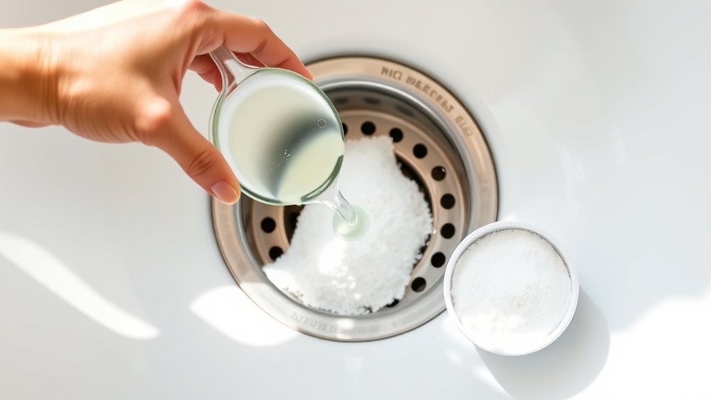baking soda vinegar drain method