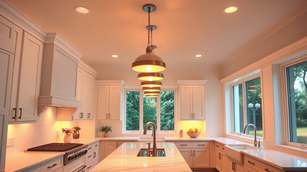 5 Easy Tips to Decorate a Kitchen 2 balanced ambient and task lighting
