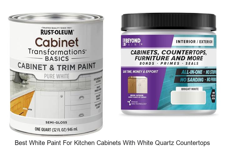 best white paint for kitchen cabinets with white quartz countertops