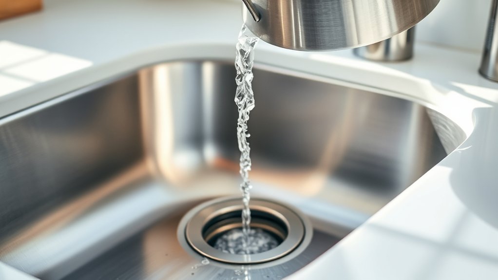 boiling water clears grease