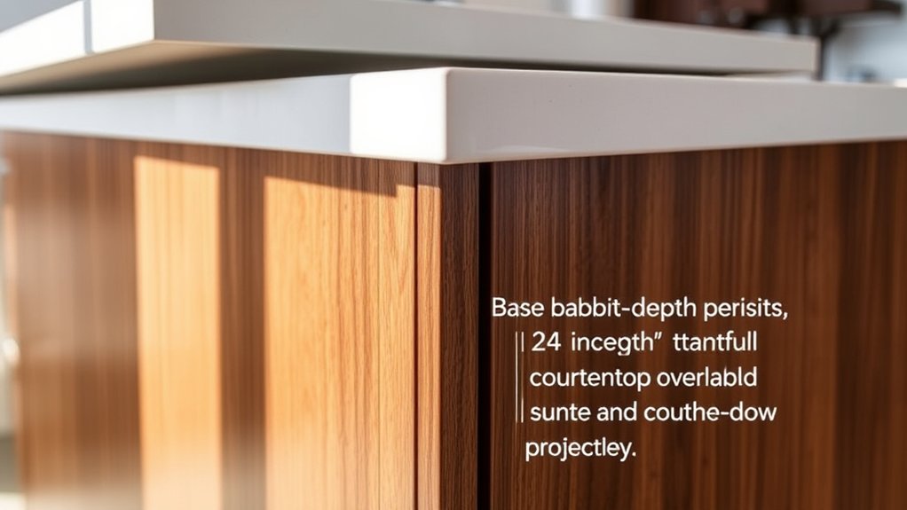 cabinet depth influences overhang