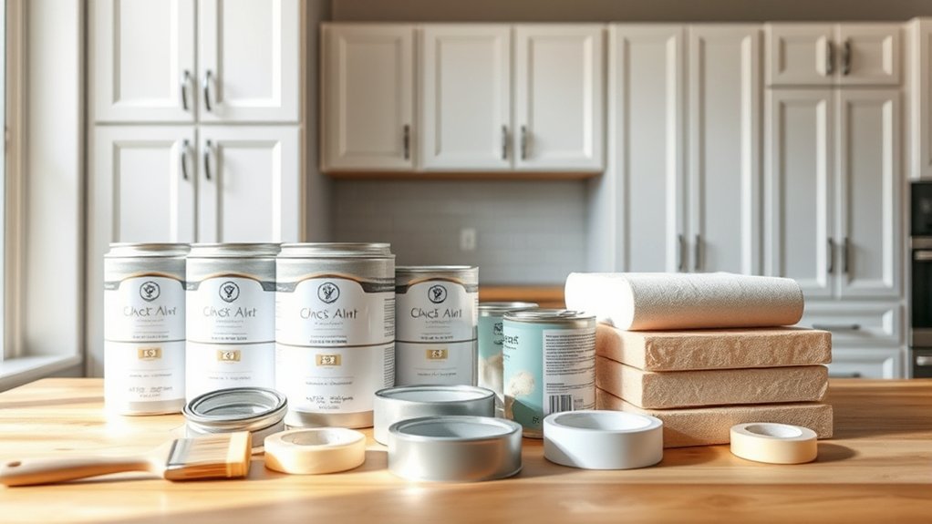 5 Costs You Need to Know: How Much to Repaint Kitchen Cabinets 4 cabinet paint and supplies