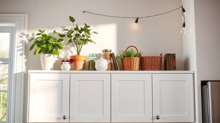 cabinet top decorating tips