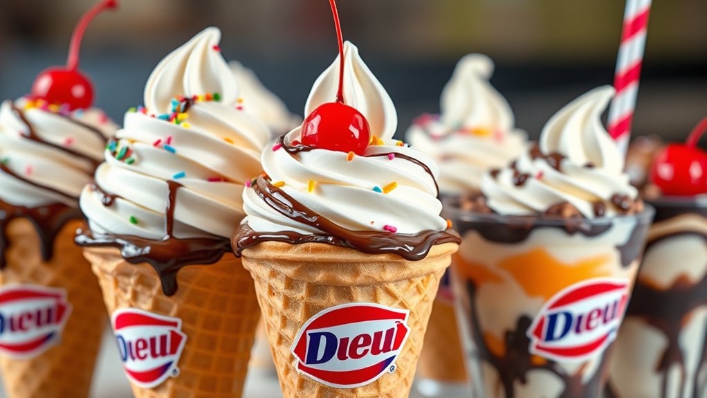 classic cones and sundaes