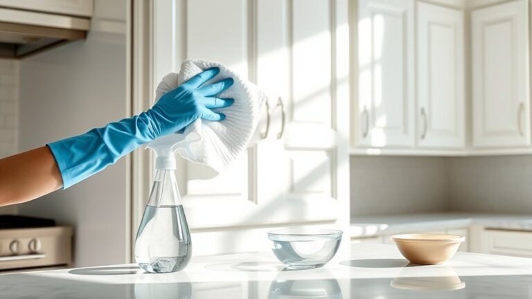 clean white cabinets easily