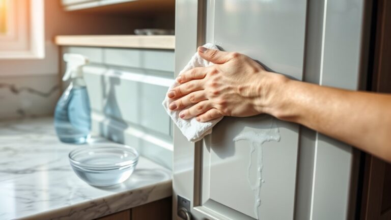 cleaning kitchen cabinet grease