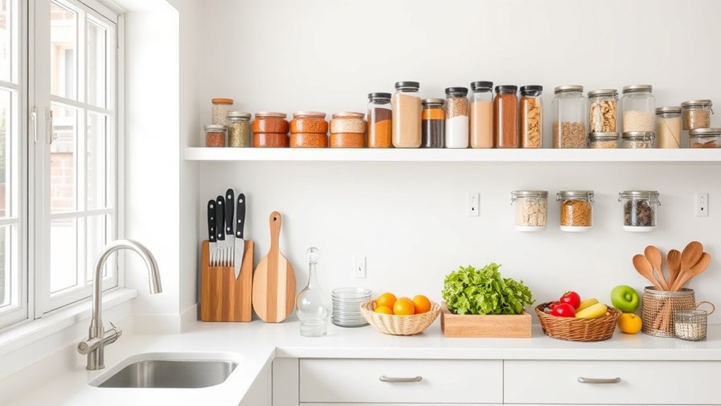 5 Easy Tips to Organize Your Kitchen 2 clear sort organize maximize