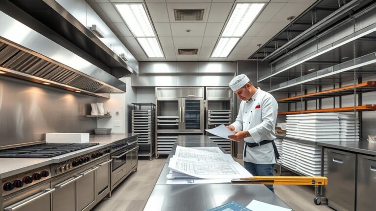 constructing a professional kitchen