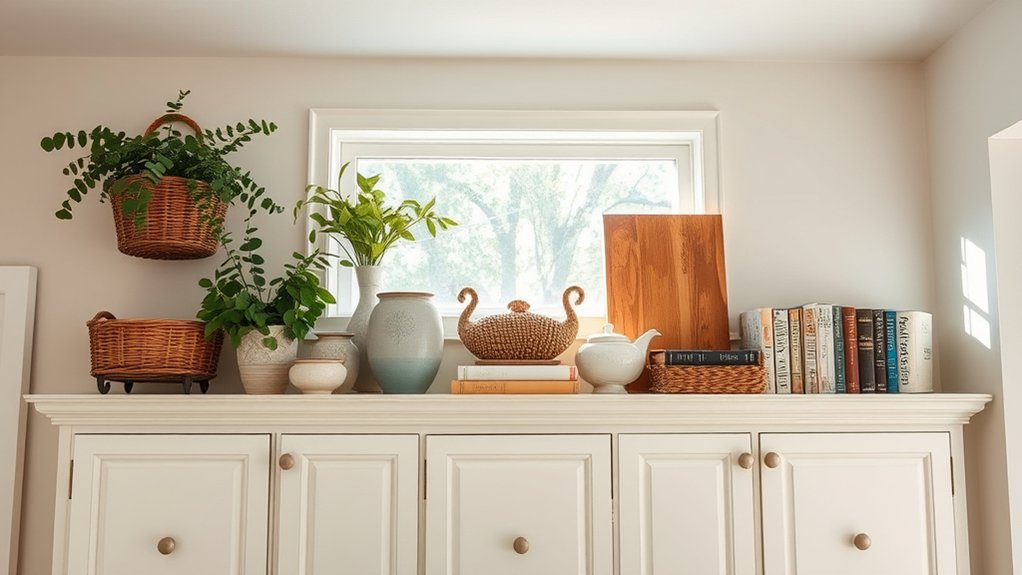 10 Ways to Decorate the Top of Kitchen Cabinets From Pinterest 2 decorate above kitchen cabinets