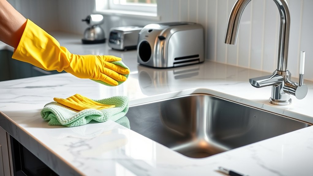How to Clean a Kitchen in 3 Simple Steps 3 deep clean counters and appliances