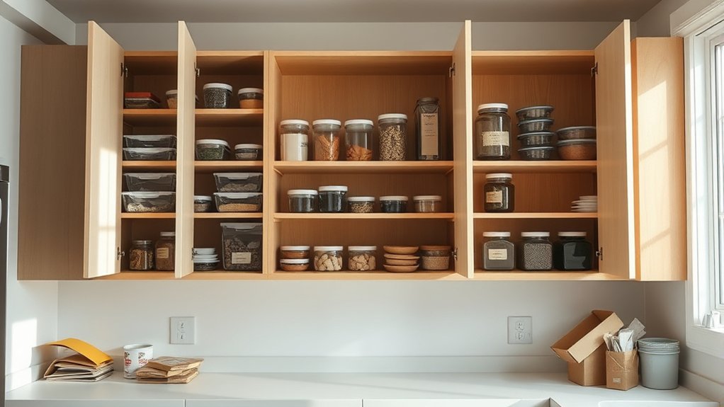7 Steps to Organize Kitchen Cabinets Efficiently 2 empty check organize declutter