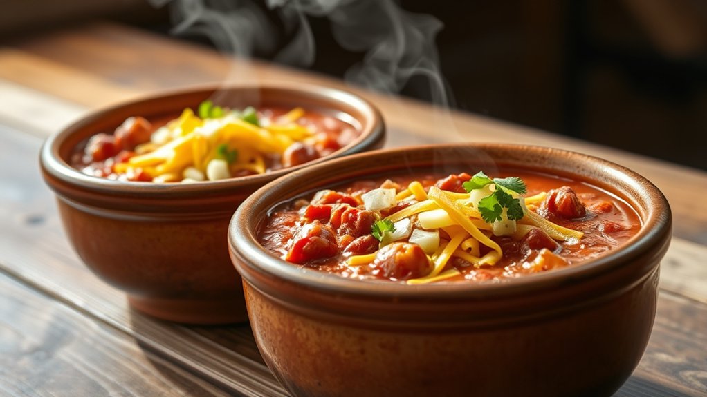 flavorful customizable chili bowls