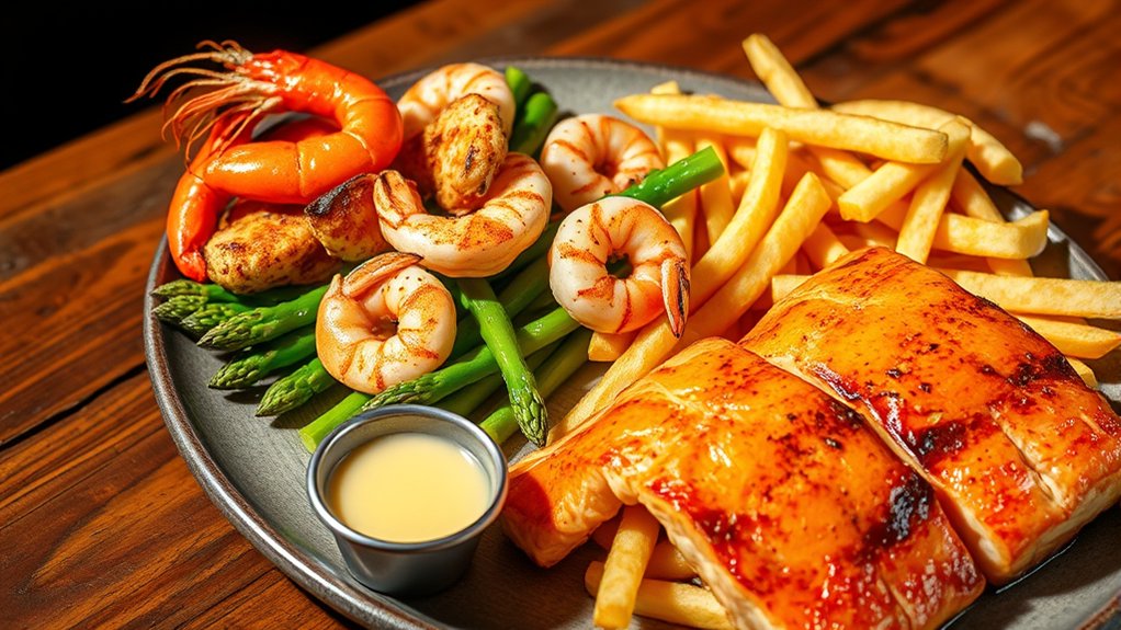 fresh seafood expertly grilled