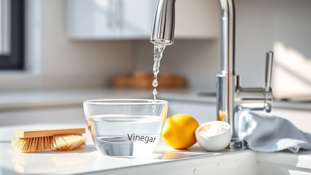 10 Easy Steps to Clean Your Kitchen Faucet Head 3 gather tools and ingredients