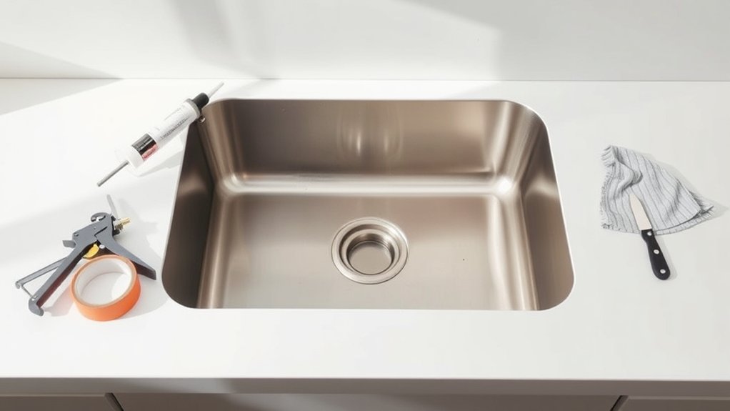 How Do You Seal a Kitchen Sink to the Countertop in 5 Easy Steps? 2 gather tools and materials