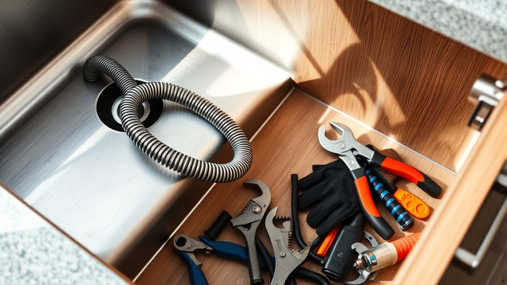 gather tools before snaking