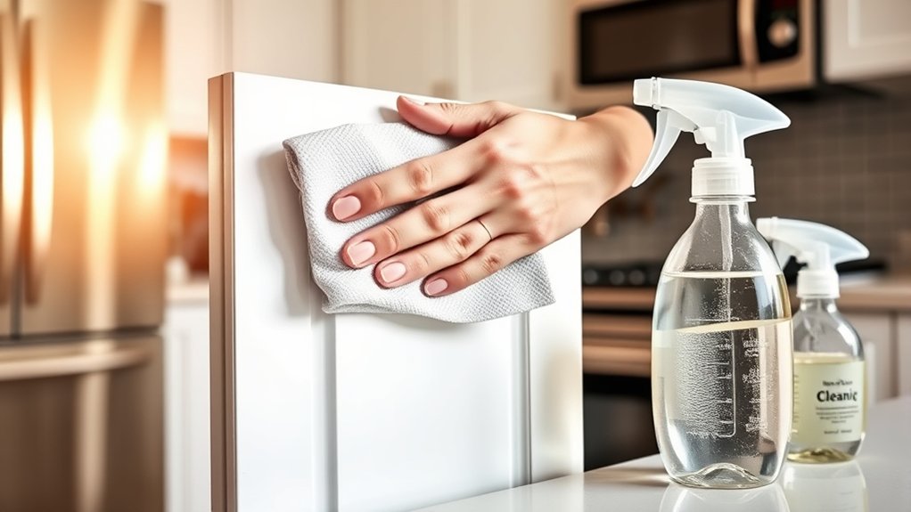 gentle cleaning for painted cabinets