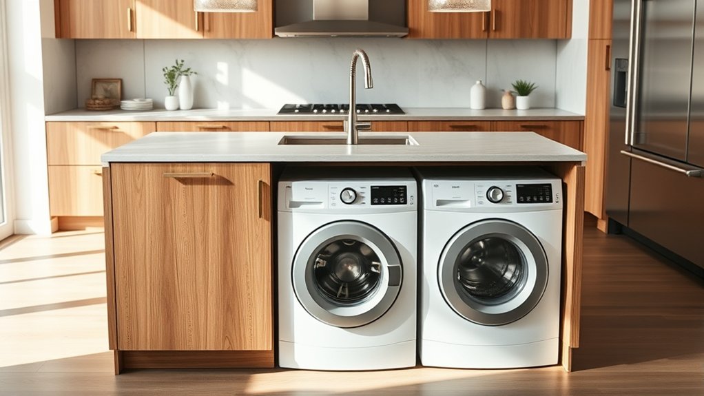 hidden laundry appliances integration