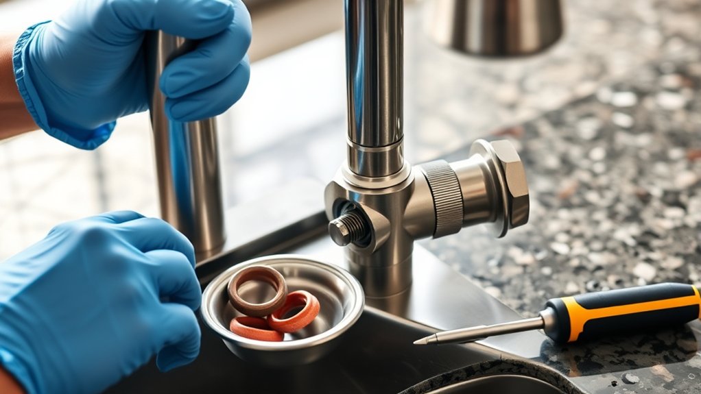 How to Fix a Leaky Kitchen Faucet in 3 Easy Steps 3 inspect identify remove leaks