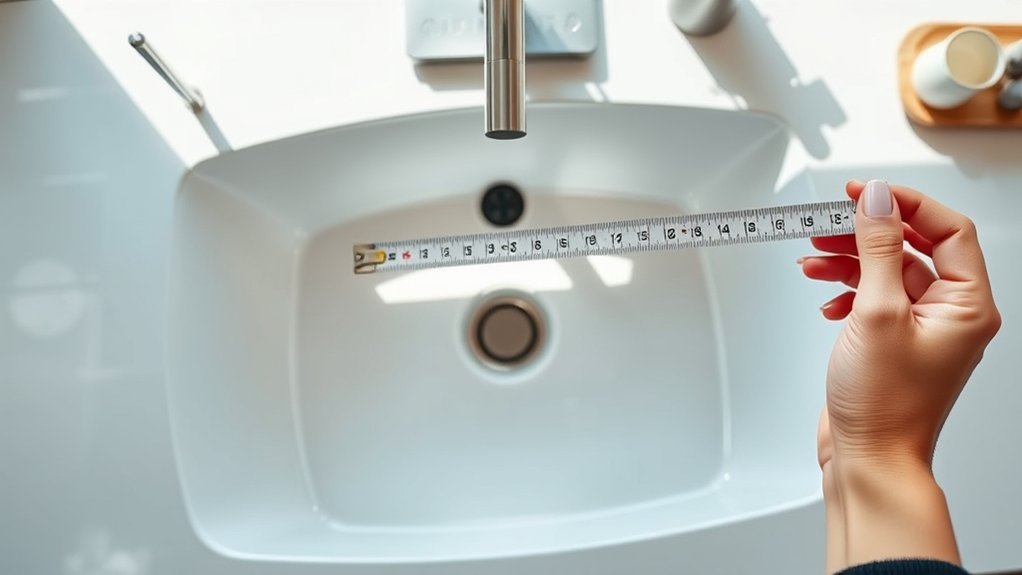 measure sink dimensions accurately