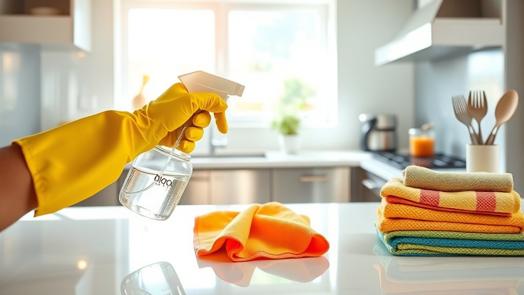 organize wipe disinfect thoroughly