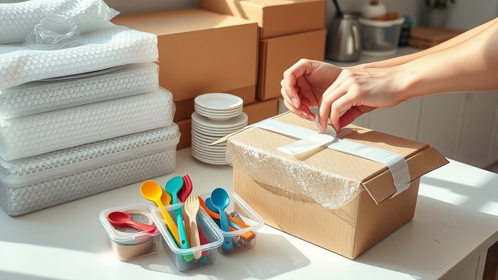 organized kitchen packing tips