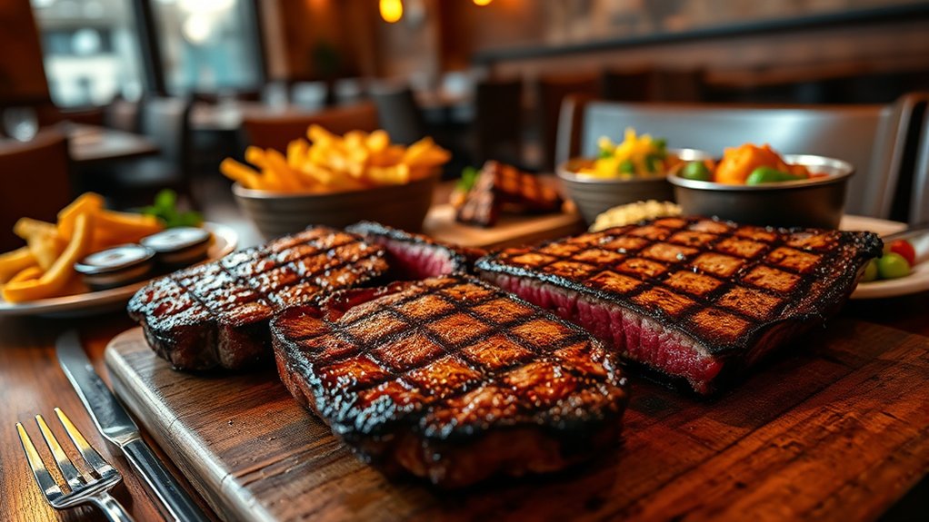 perfectly cooked juicy steaks