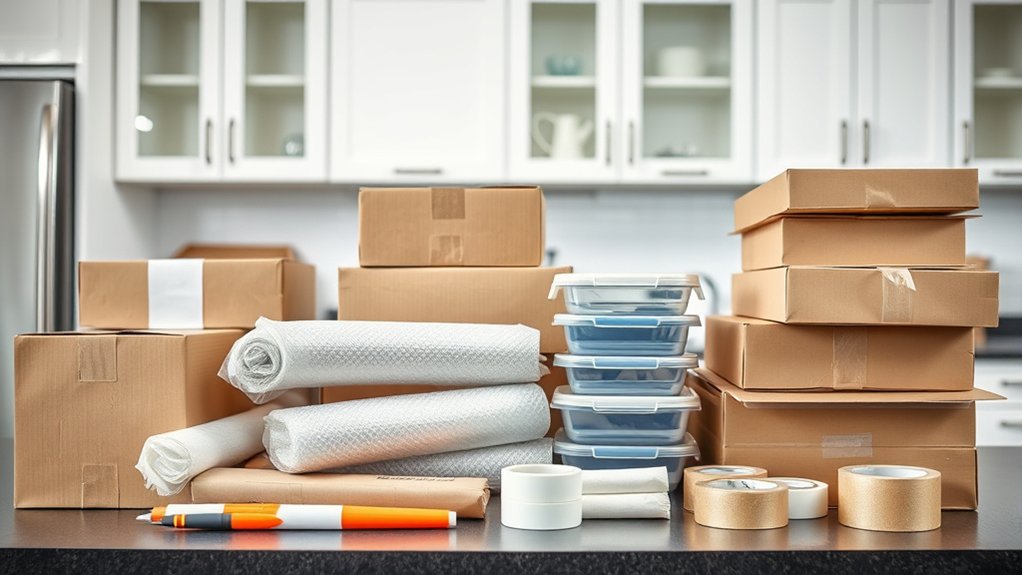 prepare packing supplies