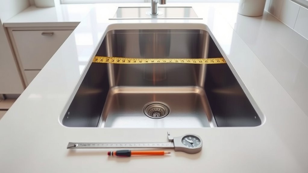 How to Measure a Kitchen Sink in 3 Easy Steps 2 prepare tools and clear sink
