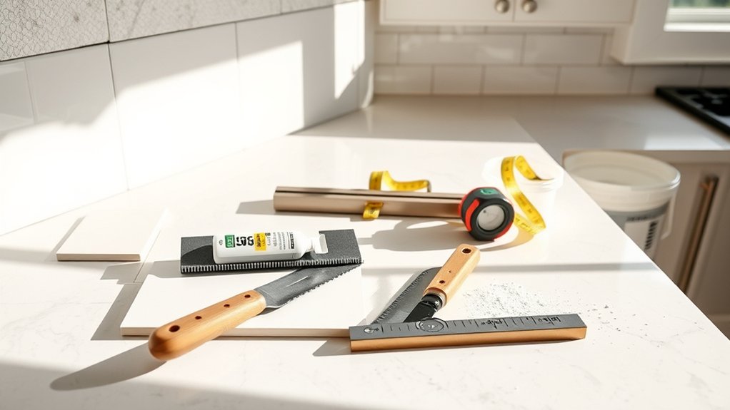 How to Install Kitchen Backsplash in 5 Easy Steps 2 prepare tools and safety gear