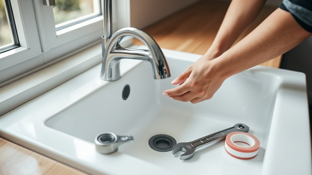 replacing kitchen faucet