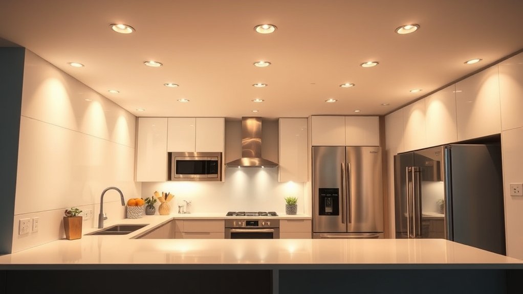 What Are the Benefits of Can Lighting in the Kitchen? 4 seamless bright open space