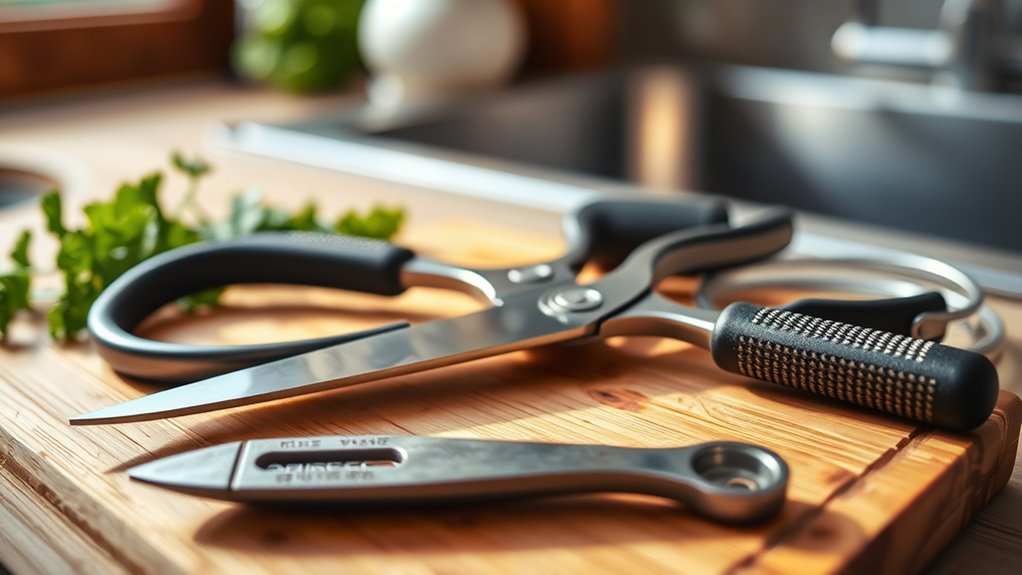 sharpening kitchen shears easily