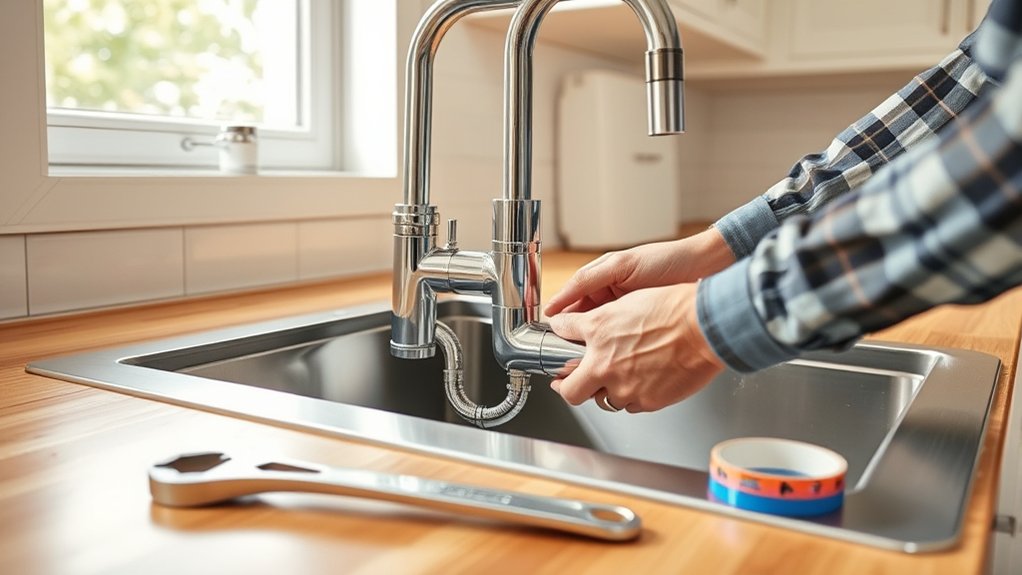simple sink plumbing installation