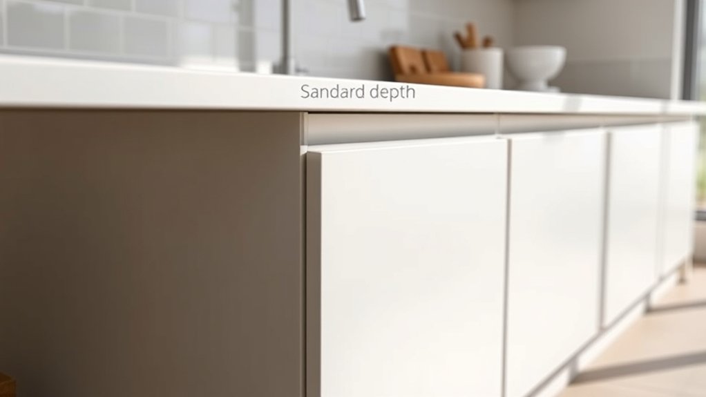 How Deep Are Standard Kitchen Cabinets? 2 standard 24 inch deep cabinets