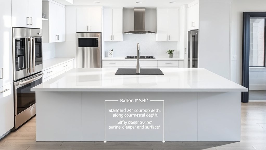 How Deep Should Kitchen Countertops Be? 3 standard kitchen countertop depths