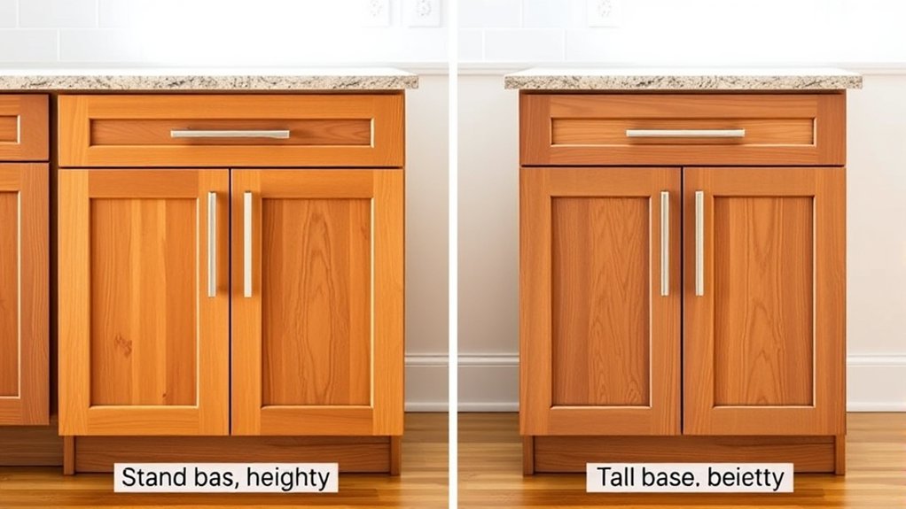 What Is the Standard Tall Height for Kitchen Base Cabinets? 3 standard versus tall cabinets