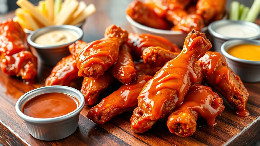 sweet tangy wing sauce variety
