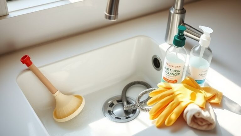unclog kitchen drain easily