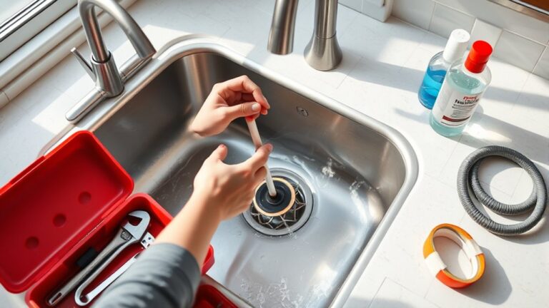 unclogging kitchen sink easily