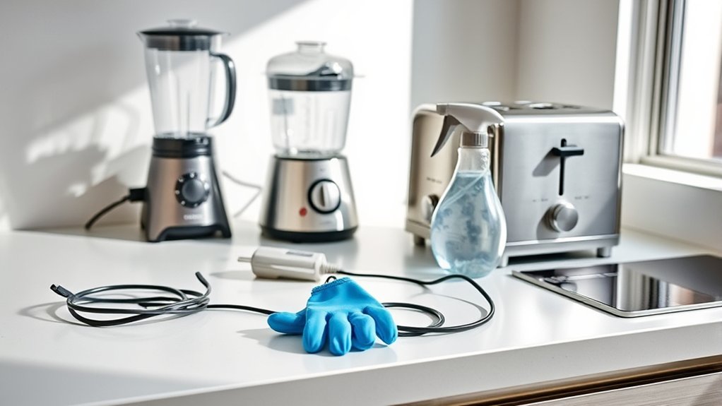 How to Clean Kitchen Appliances in 10 Easy Steps 3 unplug clear protect clean