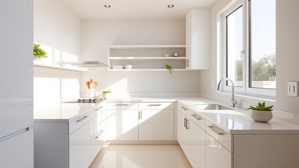 10 Tips to Make a Small Kitchen Look Bigger 2 use light colors wisely